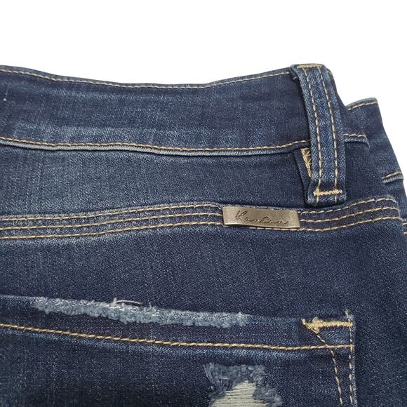 Kancan Chelsea High Rise Super Skinny Jeans Dark Wash Distressed Size 9/28 - Picture 5 of 12
